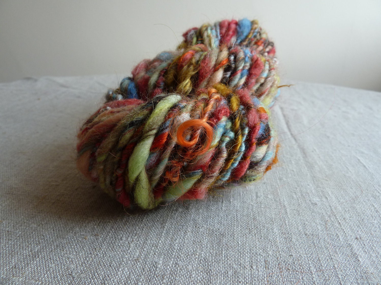 Handspun yarn, lots of texture, 4.4oz