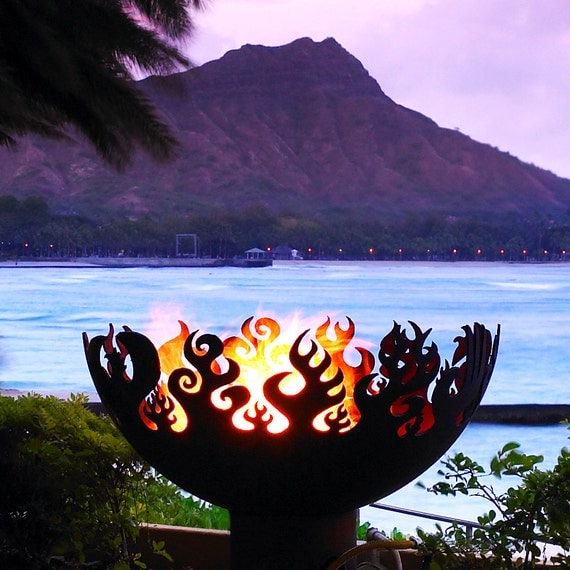 Great Bowl O' Fire 37 Inch Diameter Sculptural Firebowl