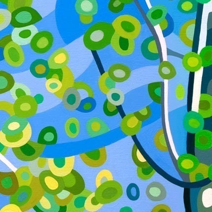 Fine Art Poster Print of an Original Abstract Acrylic Painting - Among Friends
