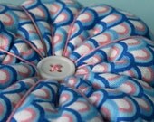 Blue and Pink Flower Pincushion