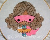 Supergirl and Superboy Superhero Cutesie Digital Embroidery Patterns