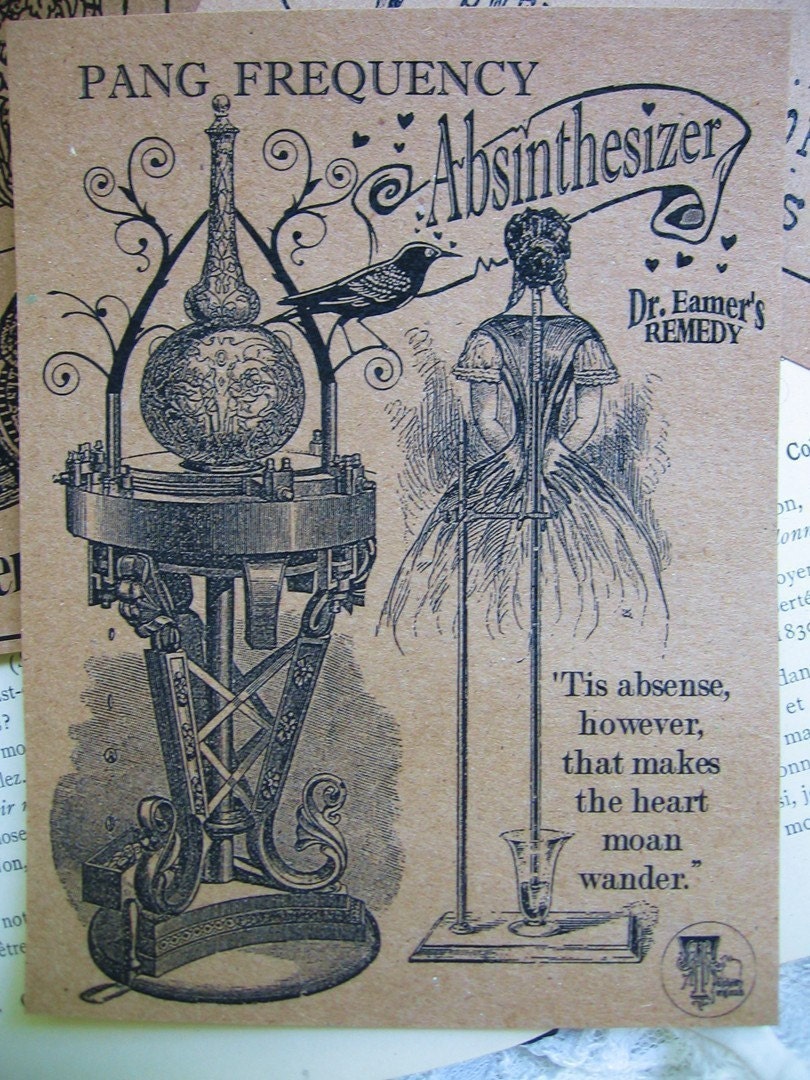 NEW Pang Frequency Absinthesizer Dr. Eamers Remedy Label