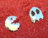 Sterling Silver Pacman  Cufflinks