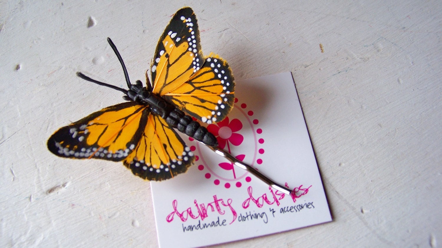 Flutter butterfly hair pin (monarch)