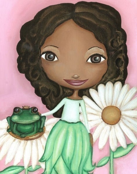 Frog Prince African American Nursery Art