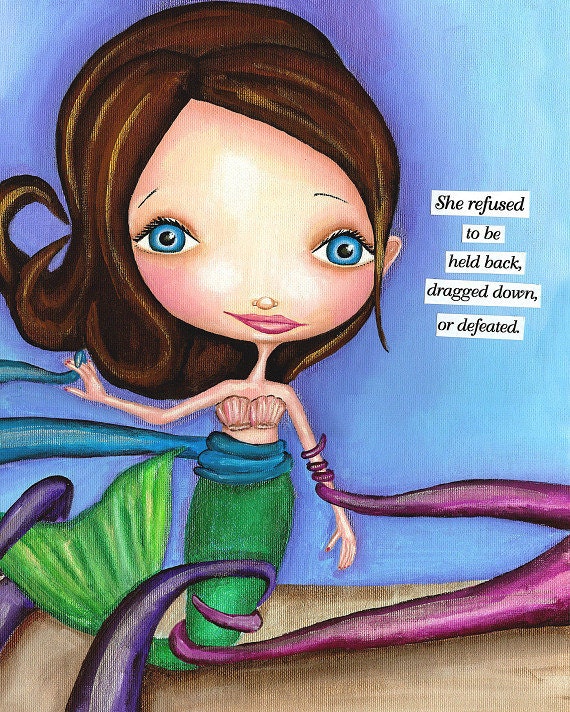 Motivational Mermaid Art Print