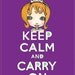 Keep Calm And Carry On Art Print (Redhead)