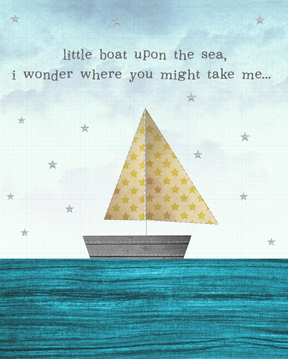 Nursery Art Sailboat, Airplane And Hot Air Balloon Set Of Three Transportation Nursery Prints With Color Choices