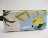 SALE - yellow goat pencil pouch