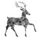 Deer Art Print (bubble drawing reproduction print)