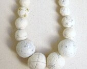 Huge Ice Balls - felt ball necklace