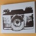 Vintage Camera Print Retro Decor Limited Edition 100  Blue - 8 x 10  Screen Print Canvas Wall Hanging - Indie Housewares -