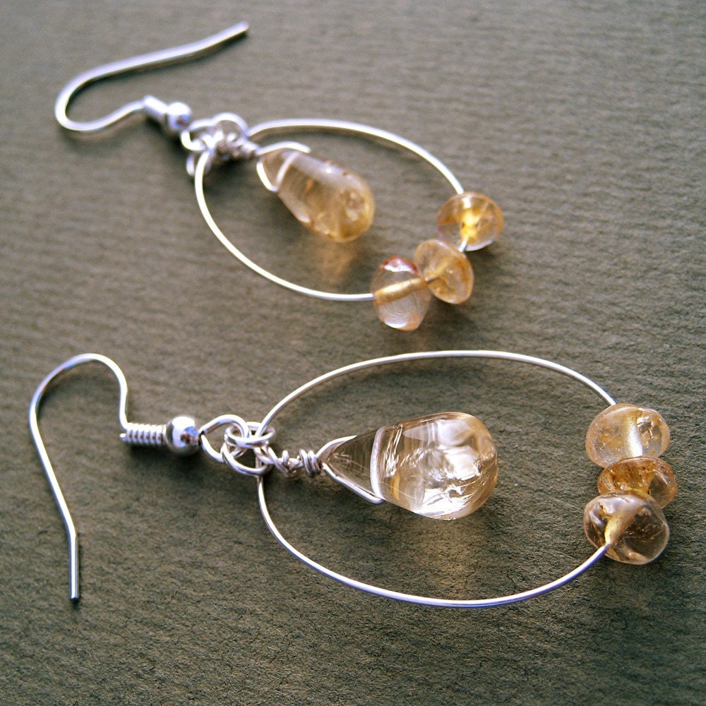 Citrine Teardrop Earrings