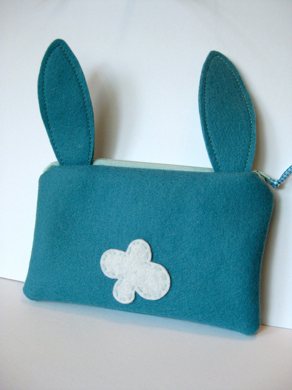 Blue Bunny Zipper Pouch