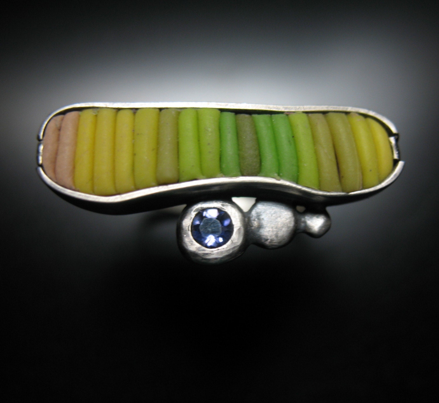 Shades of Green Polymer Ring