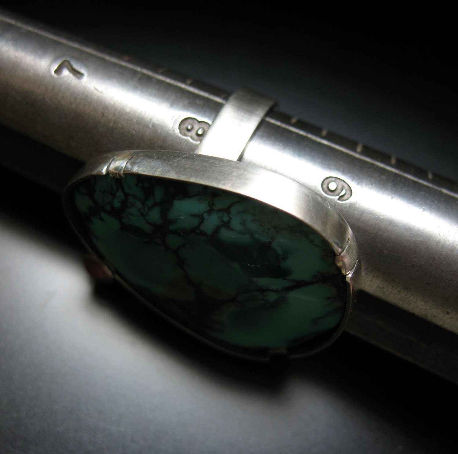 Tidal Pool Ring Sterling Silver Turquoise and Coral