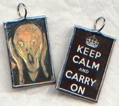 The Scream - COPING MECHANISM Art Glass Pendant