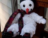 Snowman Doll, Quilt Yo-Yo Toy