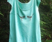 sale - hand-dyed bird pair tee