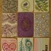set of nine hand-printed cards, Fern assortment