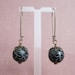 Black Wood Beaded Long Dangle Earrings - Charlotte Sometimes