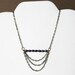 Royal Purple Czech Bead and Multi-Strand Chain Necklace