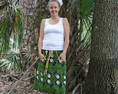 Dew drops in the garden African wax print pocket skirt