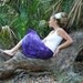 Urban violet hemp drawstring pocket skirt