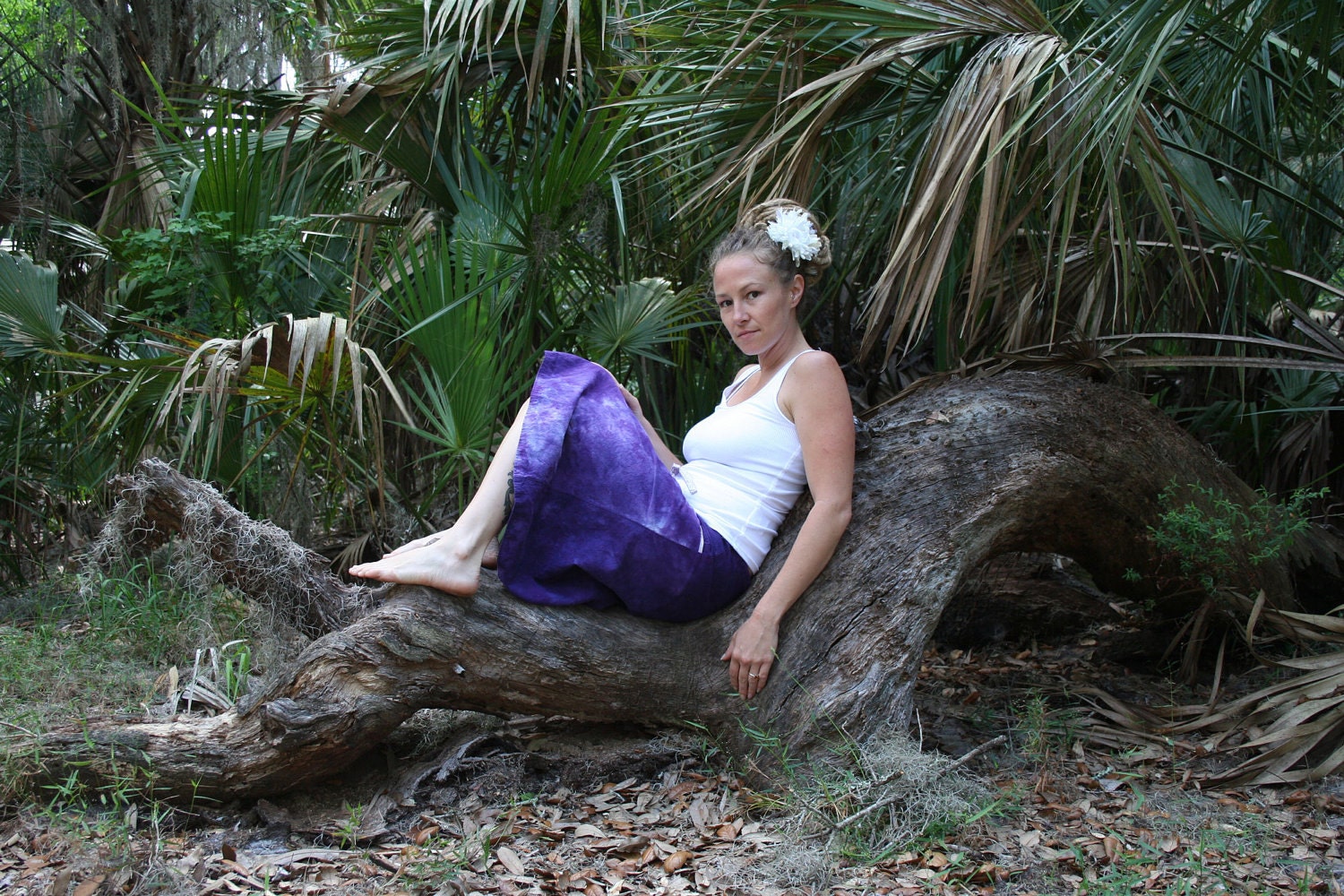 Urban violet hemp drawstring pocket skirt