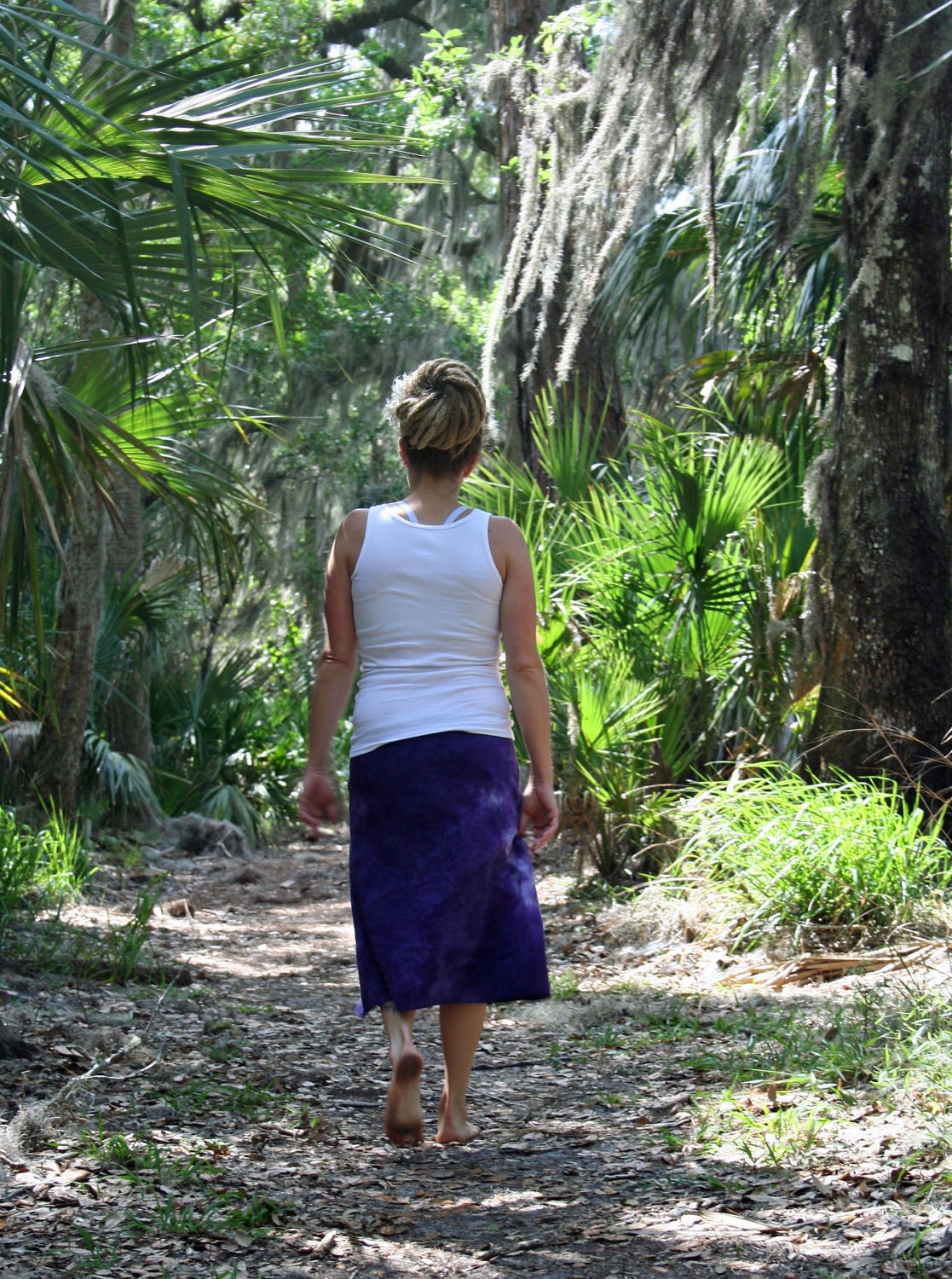 Urban violet hemp drawstring pocket skirt