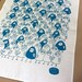 blue Birdy tea towel