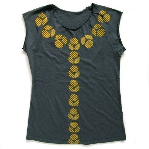 Flowerdot T-shirt in Asphalt