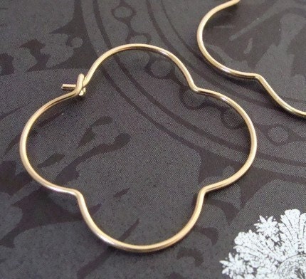 golden gothic hoops
