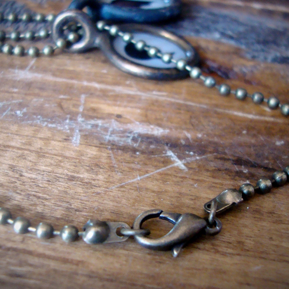 custom silhouette necklace . medium size . two pendant