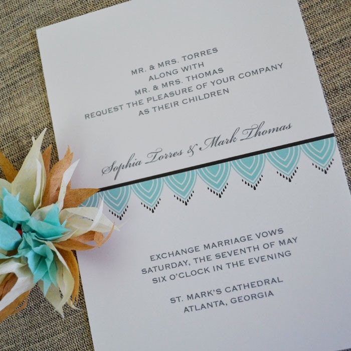 Lace Wedding Invitation: On Sale