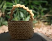 Little Cotton Treat Basket for Easter or Spring Gifts in Goldenrod