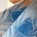 Peacock feather men's necktie. Silkscreened microfiber tie. Standard, narrow or extra long tie.