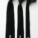 Mod silkscreen necktie. Broken black stripe tie. Choose standard, narrow or skinny width microfiber.