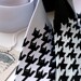 Catstooth necktie. Houndstooth pattern (extra awesome) silkscreened cat tie.