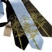 Mountain Aspen necktie. Tree silhouette tie, moss green print. Screenprinted microfiber. Choose standard or narrow width.