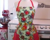 Apron Christmas Green Kitty CLASSIC