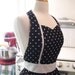 The MAGGIE Vintage Inspired Black and White Polka Dot Full Apron