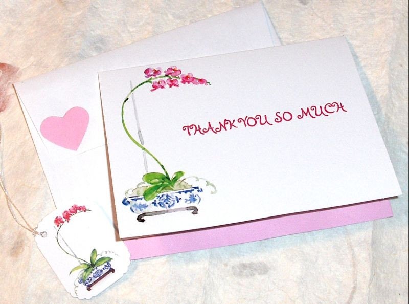 Handmade Cards and Tag Set -Thank You So Much - Set of 3