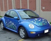 Daisy Flower  Decal Sticker graphics for VW Beetle--Total Vehicle