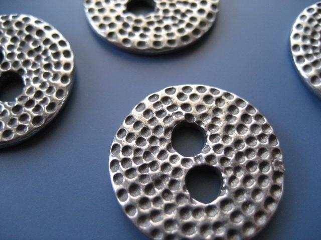 A Button Succeeding- Handcast Pewter Single Button