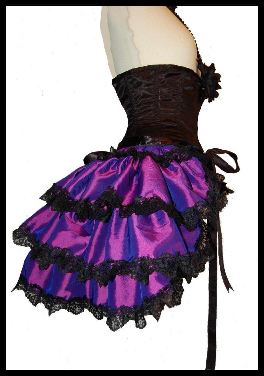 Burlesque Bustle Skirt Gothic Victorian Moulin DAY Of The DARK Purple Neo Victorian Decadence by Lovechild Boudoir