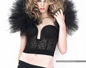 Gothic Burlesque Tulle Prom Opera Gaga Shrug SUPERSTAR by Lovechild Boudoir