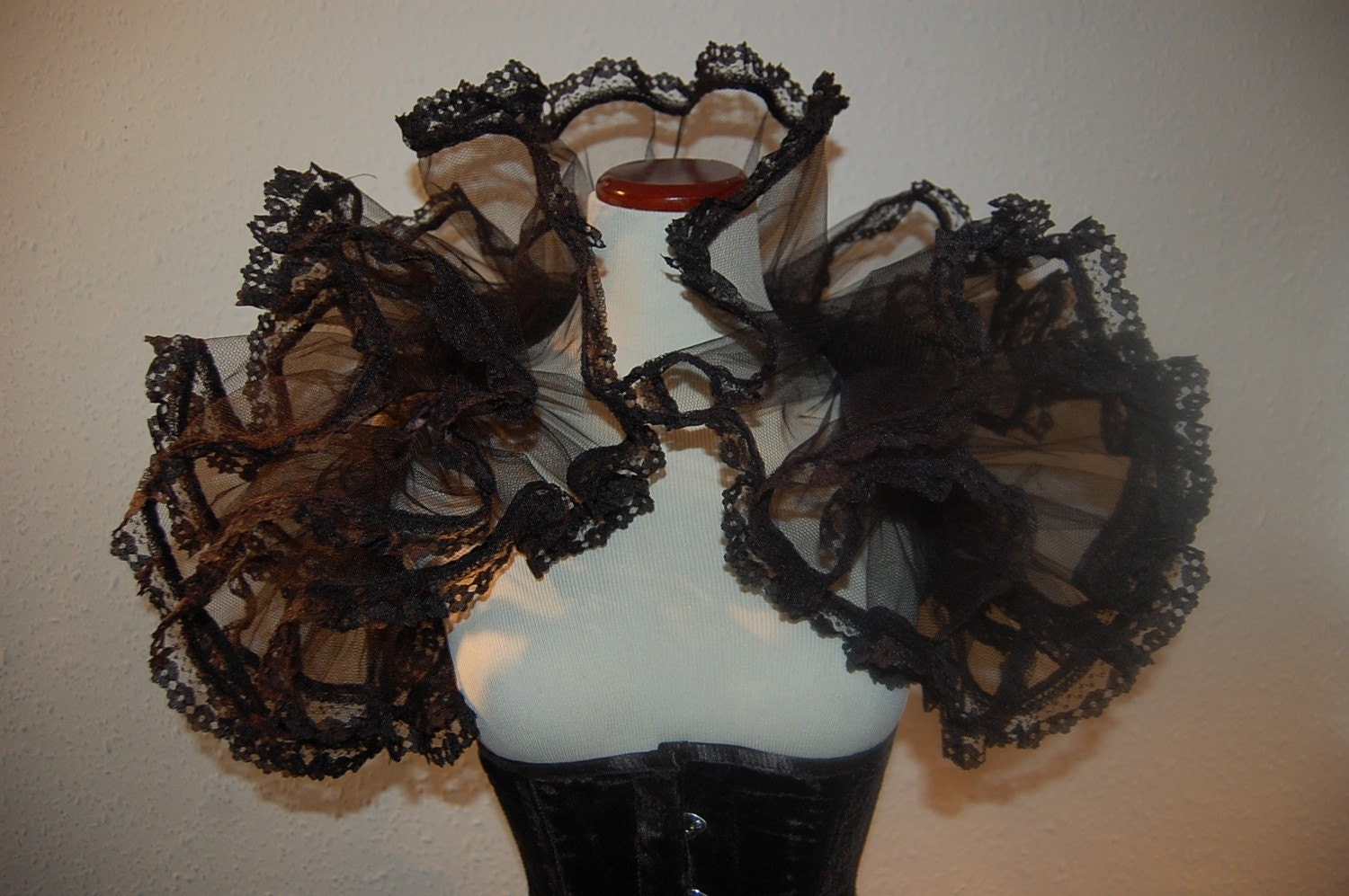 Gothic Burlesque Tulle & Lace Prom Queen Shrug Theatre Haute Couture Gaga Evening Glamour DARKER MY LOVE by Lovechild Boudoir