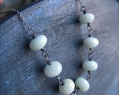 Amazonite Necklace with Oxidised Sterling Silver