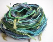 Creative Yarn Variety Pack, Lush Landscape, 30 metres, turquoise blue lime green embellishment trim